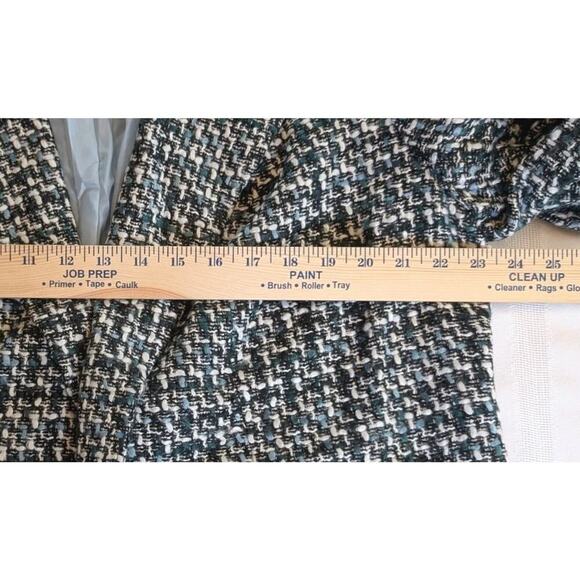 Worthington Blue, Black, White Tweed Lined Women's Blazer Coat - Size 20W - Picture 7 of 8